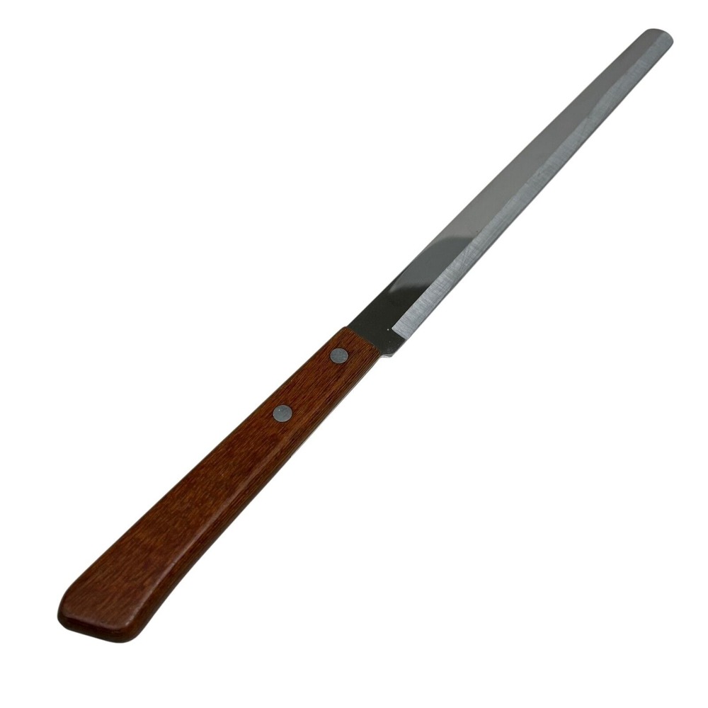 Vtg 13.5in Regent Sheffield Japan 9 in Blade Carving Knife Stainless Wood Handle